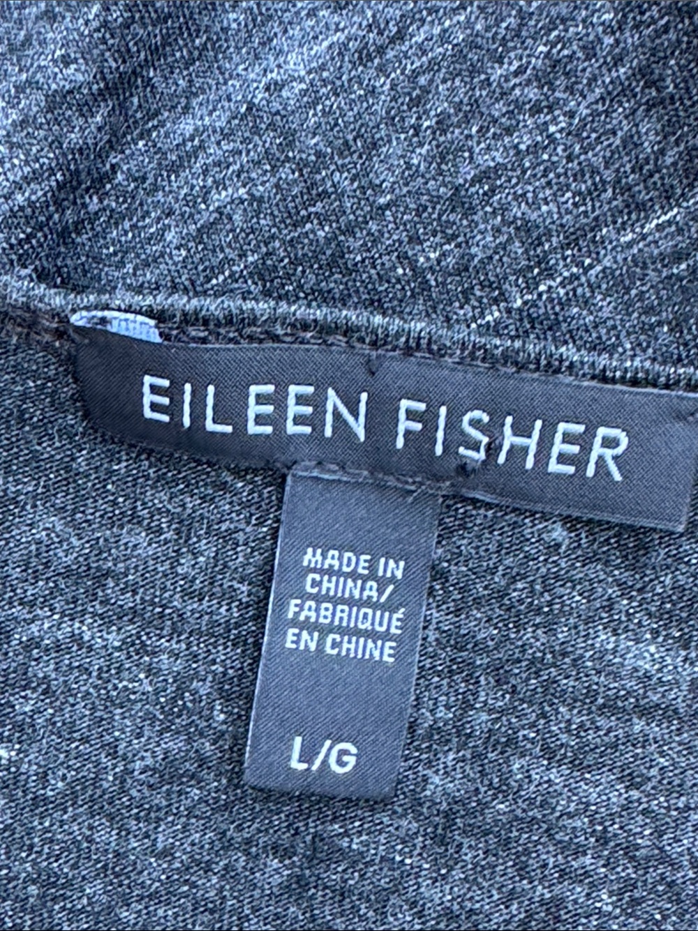 Eileen Fisher Gray Tencel Knit Long Sleeve Tunic Sweater High Side Slits Large L - Picture 7 of 7